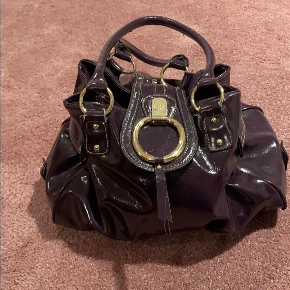 Linear purple bag